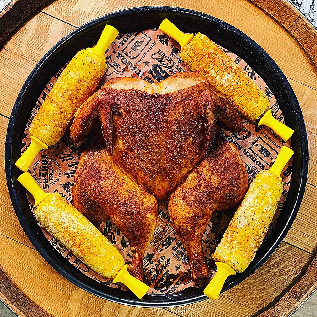 Smoked Spatchcock Chicken And Mexican Style Corn Yoder Smokers