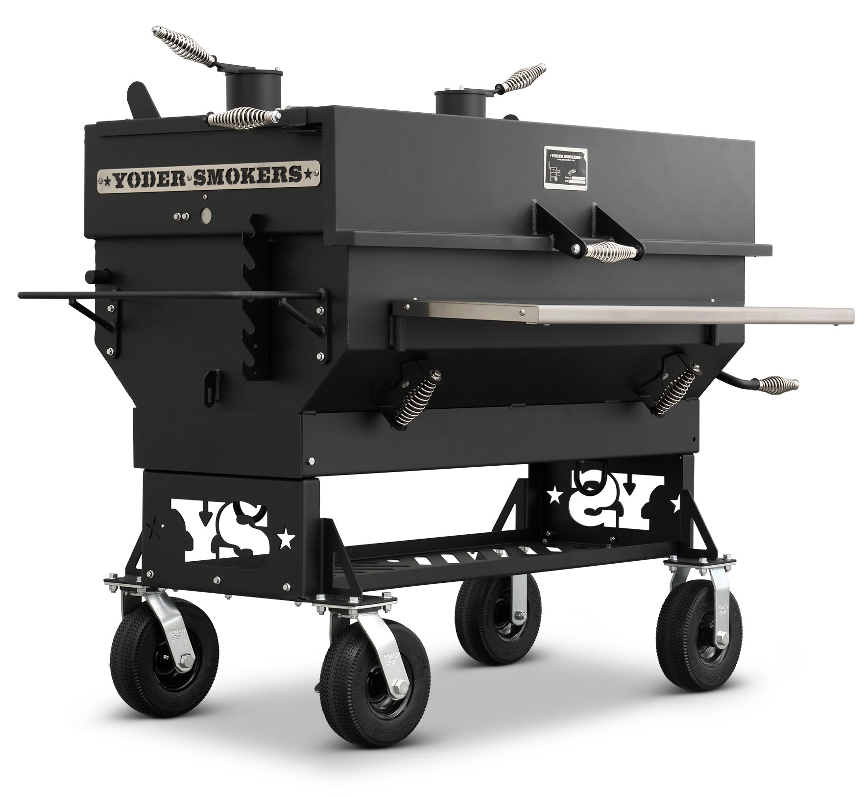 YODER SMOKERS 24 inch x 48 inch Charcoal Grill on Competition Cart